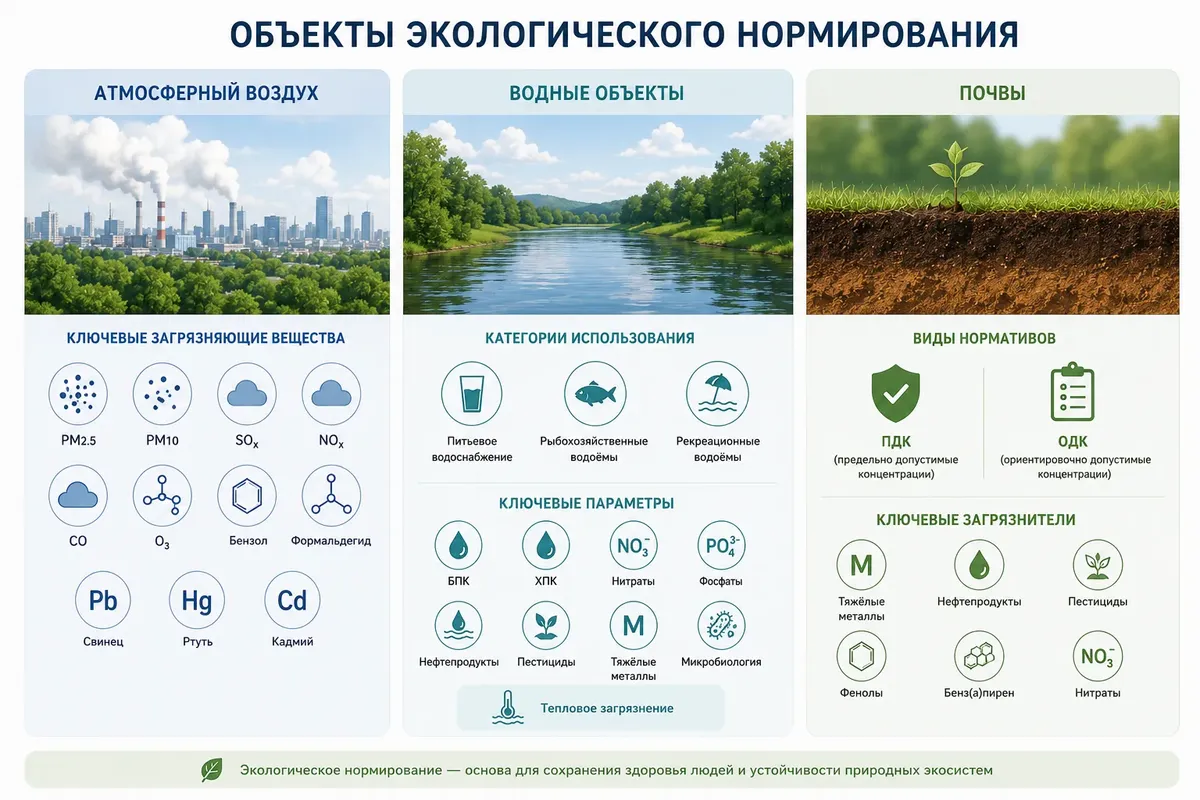 Схема объекты экологического нормирования